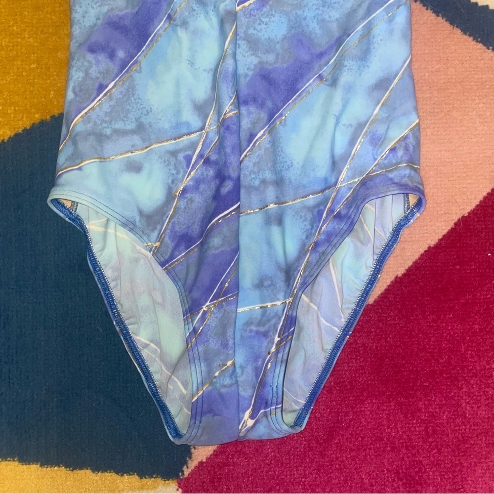 Christina Vintage One Piece Blue Swimsuit Small - Picture 3 of 7